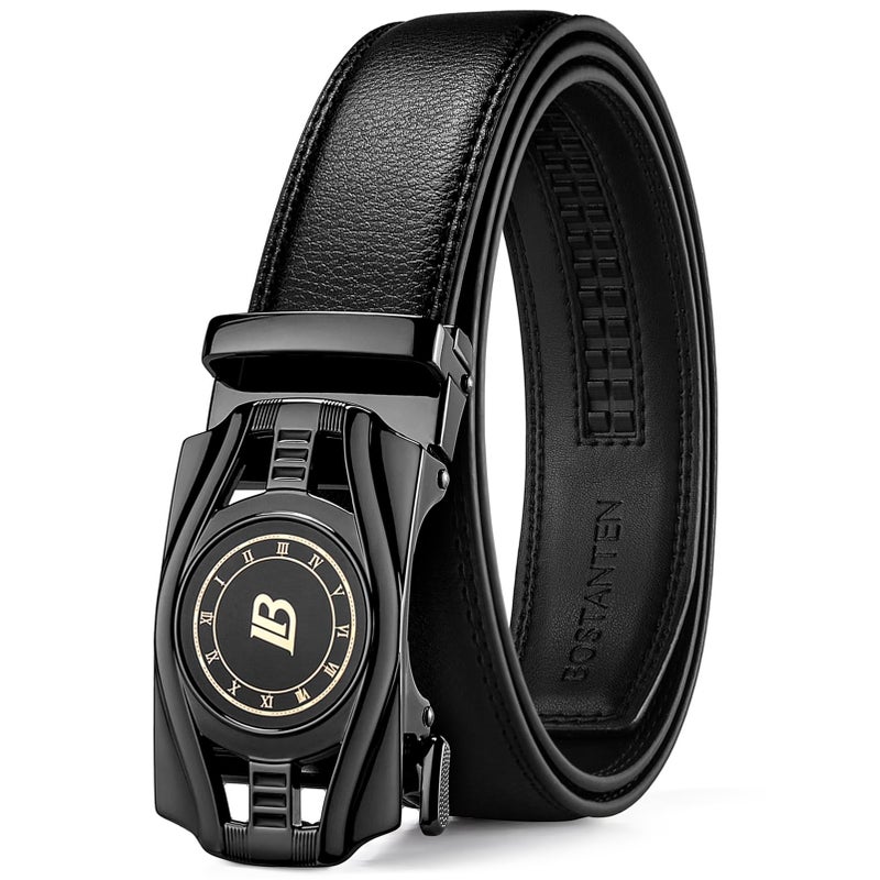 BOSTANTEN Ratchet Mens Belt Leather Dress and Casual with Adjustable Buckle, Trim to Fit - Image 1
